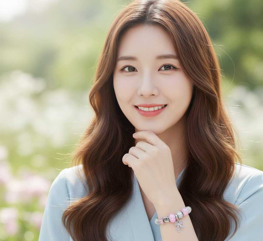 Seorang Wanita menggunakan Aksesoris dari GStarlight di Taman